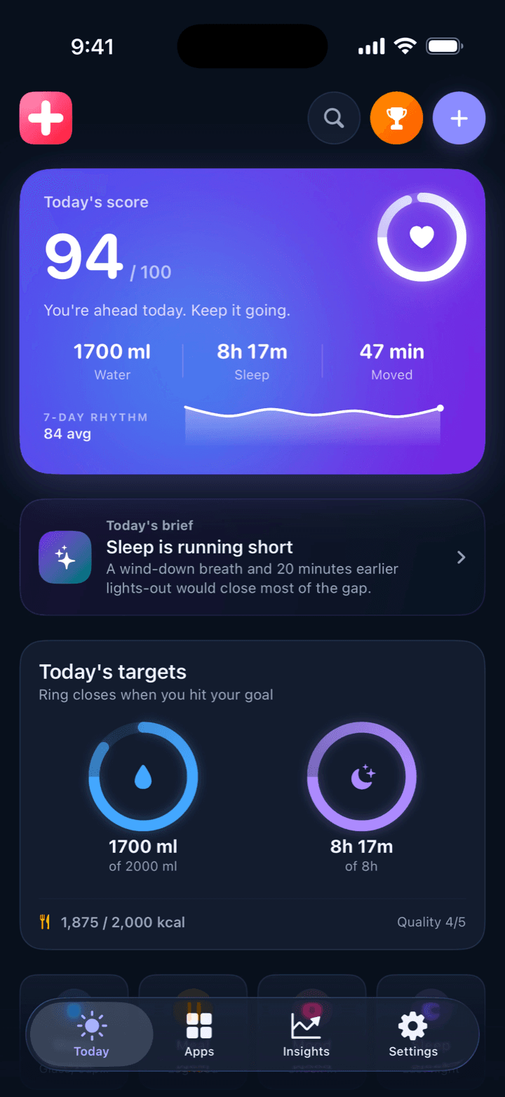 Into Health on iPhone
